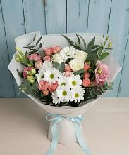 Букет цветов из:  Розы, Лизиантусы и Хризантемы #REPLACE_PRED# Тарычёво