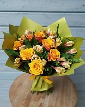 Букет цветов из:  Альстромерии и Розы в Тарычёво