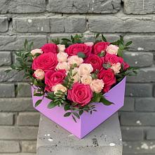 Цветочная композиция из Розы в коробке в Тарычёво