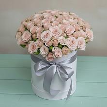 Цветочная композиция из Розы в шляпной коробке в Тарычёво