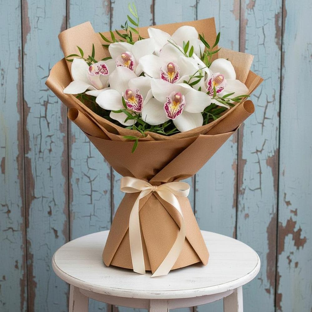 Букет цветов из: Орхидеи и Розы в Тарычёво