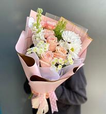 Букет цветов из:  Хризантемы и Розы в Тарычёво