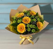 Букет цветов из:  Герберы и Хризантемы в Тарычёво