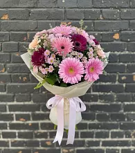 Букет цветов из:  Герберы и Хризантемы в Тарычёво