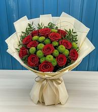 Букет цветов из:  Розы и Хризантемы в Тарычёво