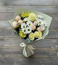 Букет цветов из:  Альстромерии, Розы и Хризантемы в Тарычёво