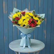 Букет цветов из:  Альстромерии и Хризантемы в Тарычёво