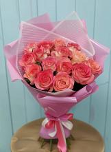 Букет 15 Розовых роз Равель в Тарычёво