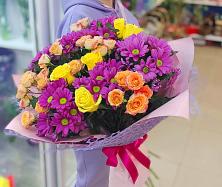 Букет цветов из:  Хризантемы и Розы #REPLACE_PRED# Тарычёво