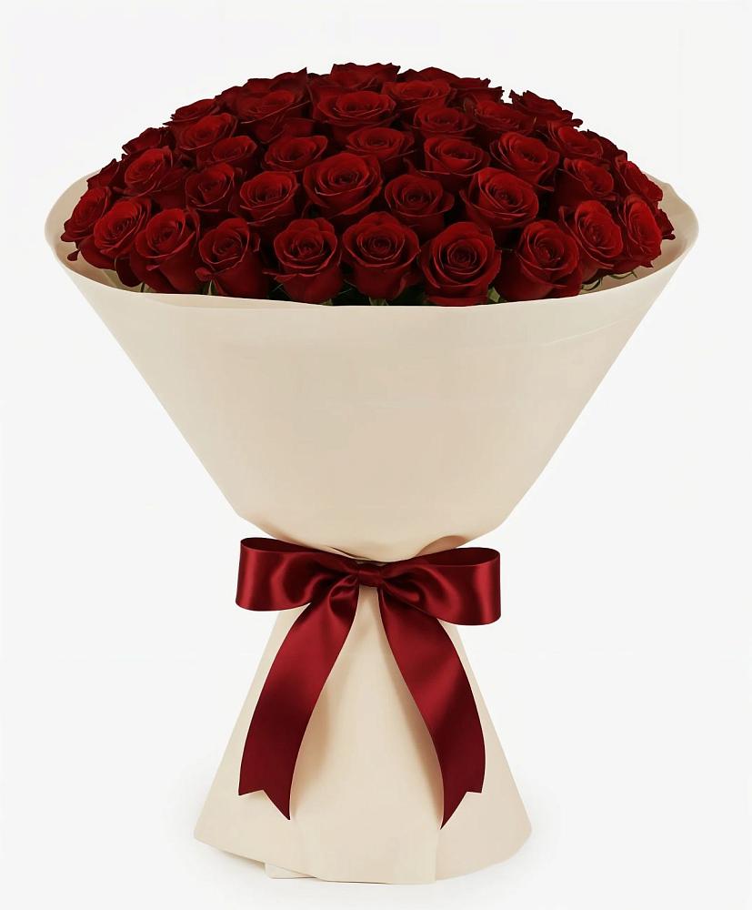 Букет 101 Бордовая роза Блэк Бакарра в Тарычёво