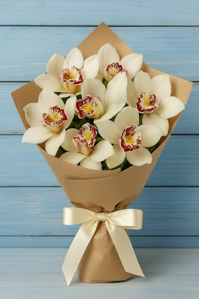 Букет цветов из: Орхидеи и Розы в Тарычёво